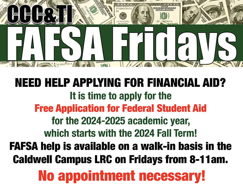 FAFSA Friday Sign-up ad