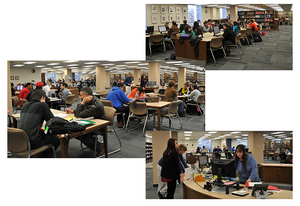 Photo of students in the LRC