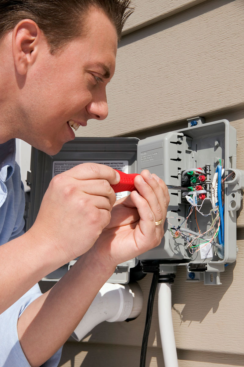 Electrical Service person working