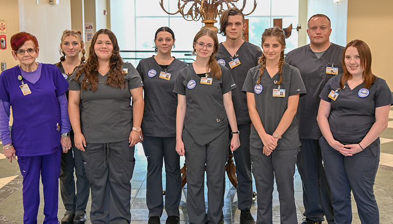 Nurse Aide students in Corliss' class