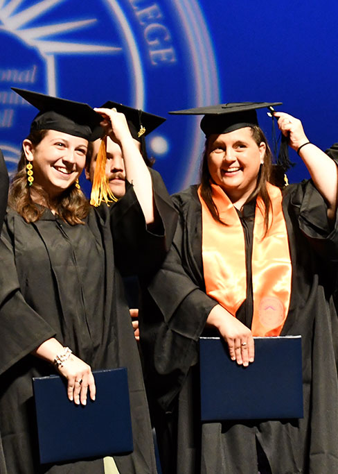 Graduates turning their tassels