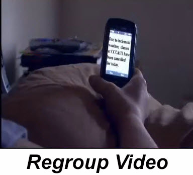 Regroup message on a cell phone