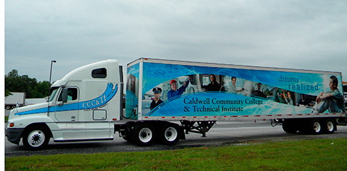 CCC&TI Semi in front of school